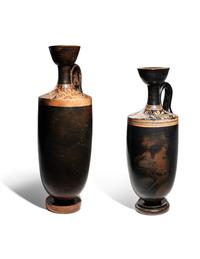 Two Attic Red-Figured Lekythoi