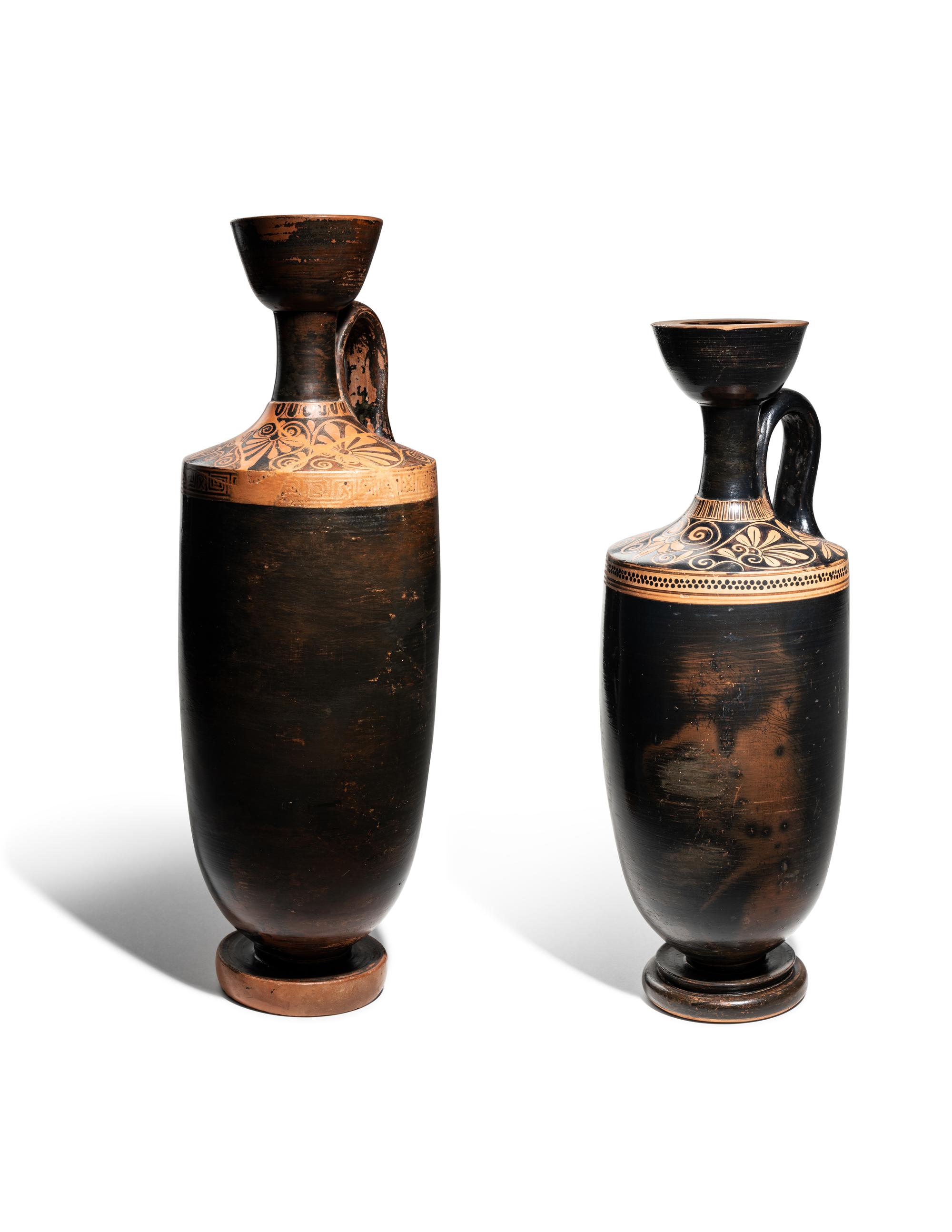 Two Attic Red-Figured Lekythoi