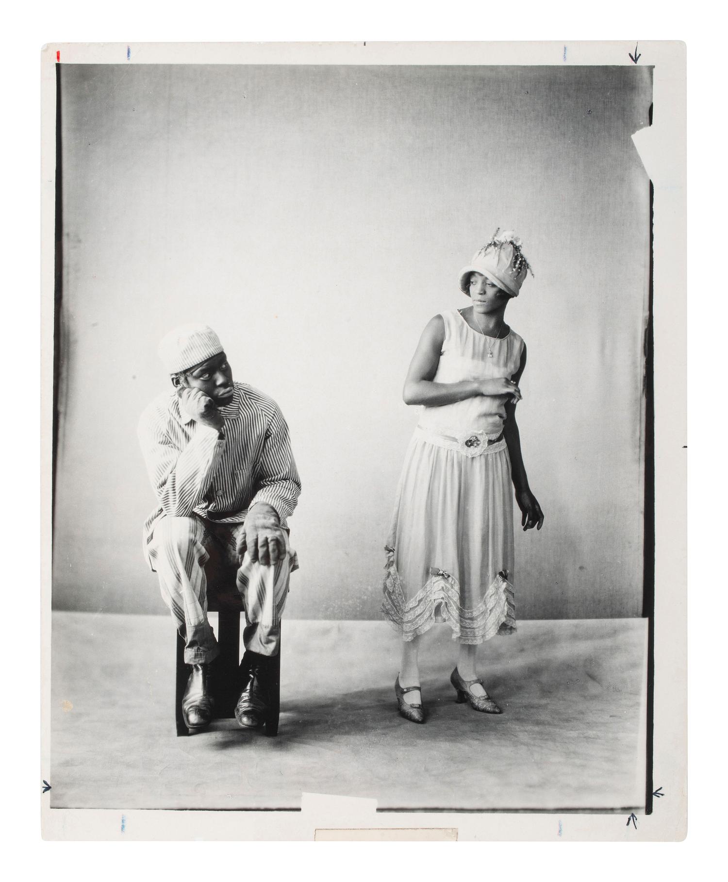[EARLY PHOTOGRAPHY]. Studio portrait of African American Vaudeville team STUMP & STELLO. Studio of Black photographer Addison SCURLOCK (1883-1964). Washington, DC.