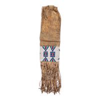 Sioux Beaded Hide Tobacco Bag