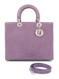 Christian Dior Purple Ostrich Medium Lady Dior Bag, 2011