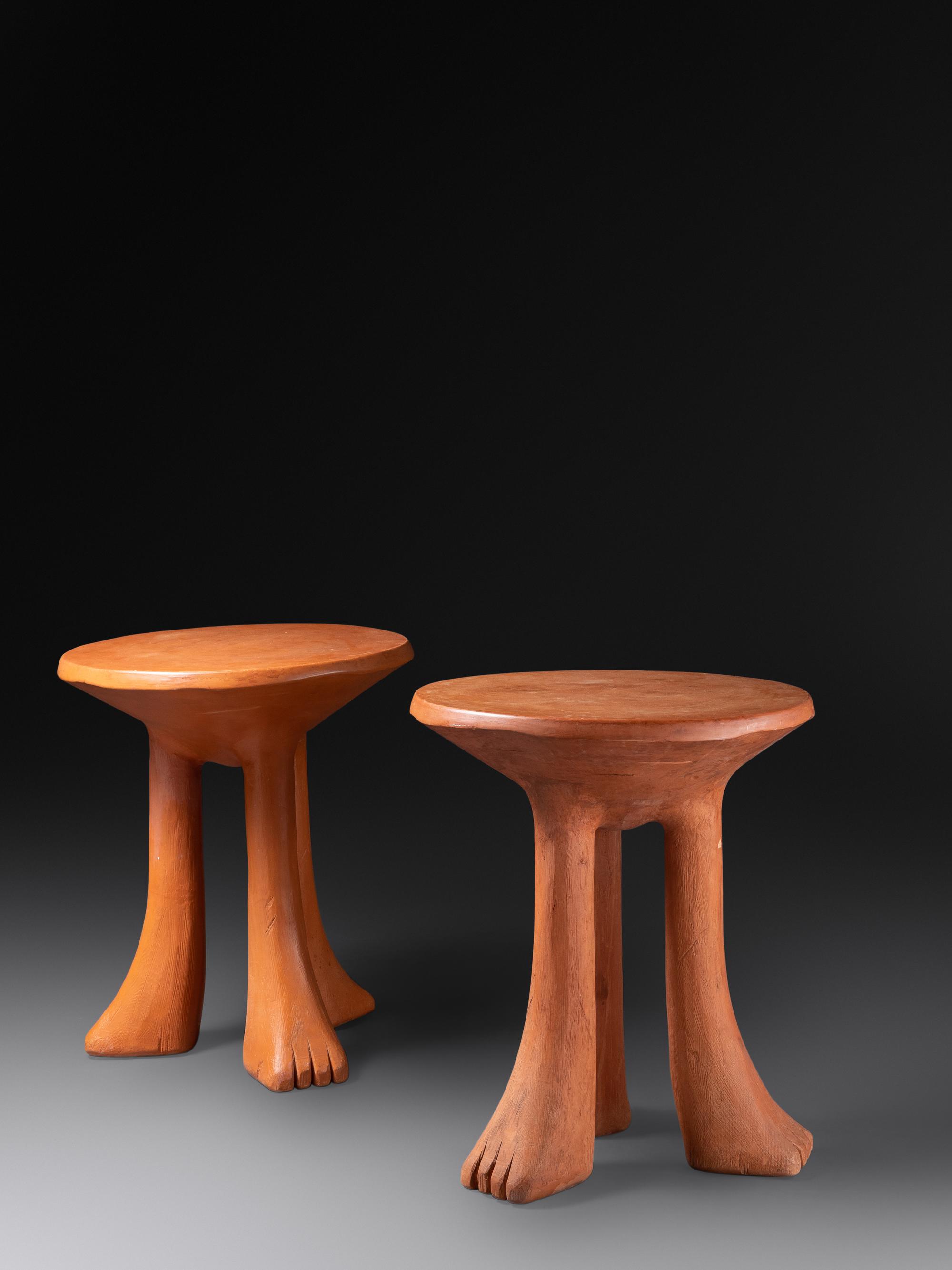 Two 'African' Side Tables