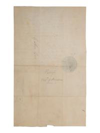 [ENSLAVEMENT]. Manuscript deed of emancipation for a man named Perry. Jessamine Co., KY, 1838.