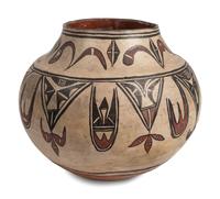 San Ildefonso Polychrome Pottery Olla