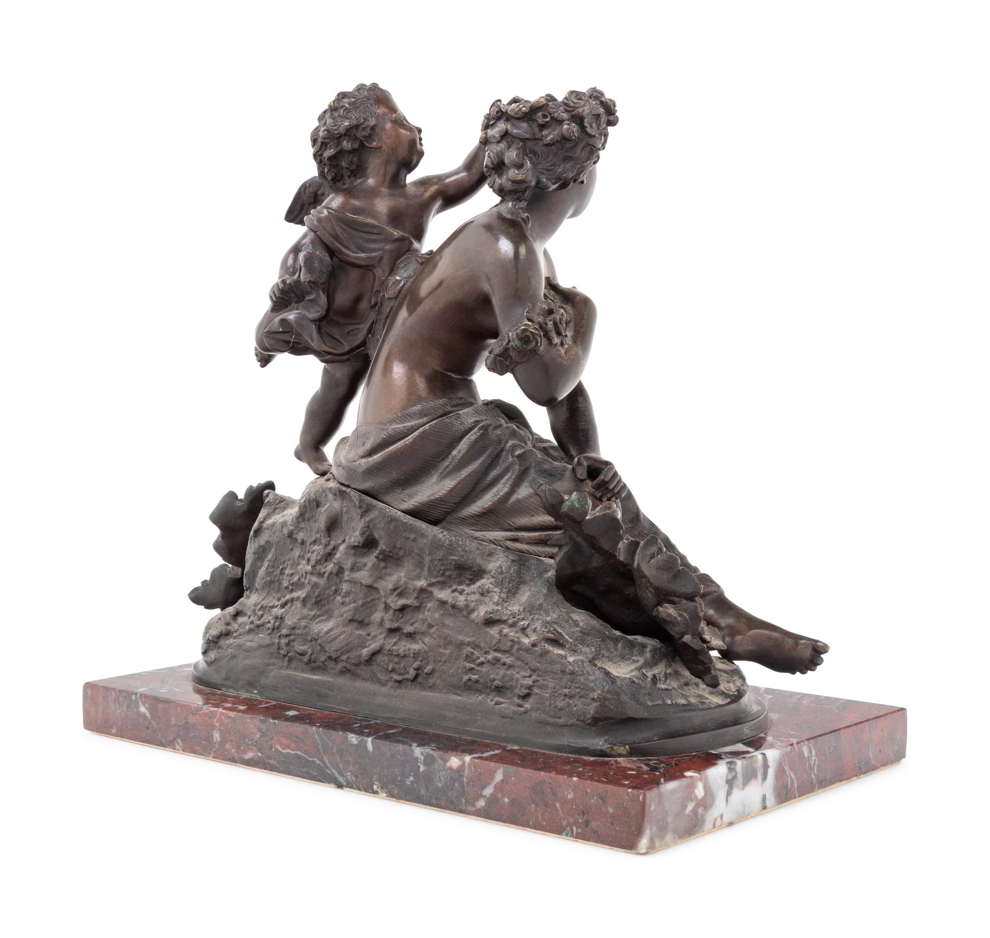 A Continental Bronze Figural Group