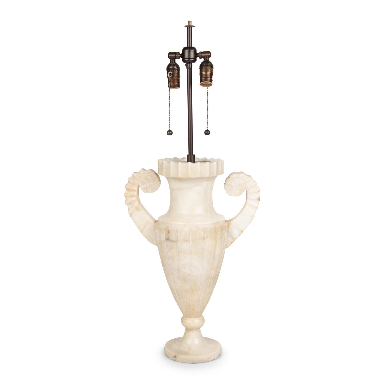 An Alabaster Table Lamp