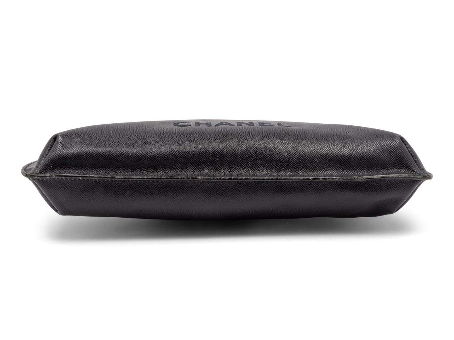 Chanel Black Leather Shoulder Bag, 1997-99