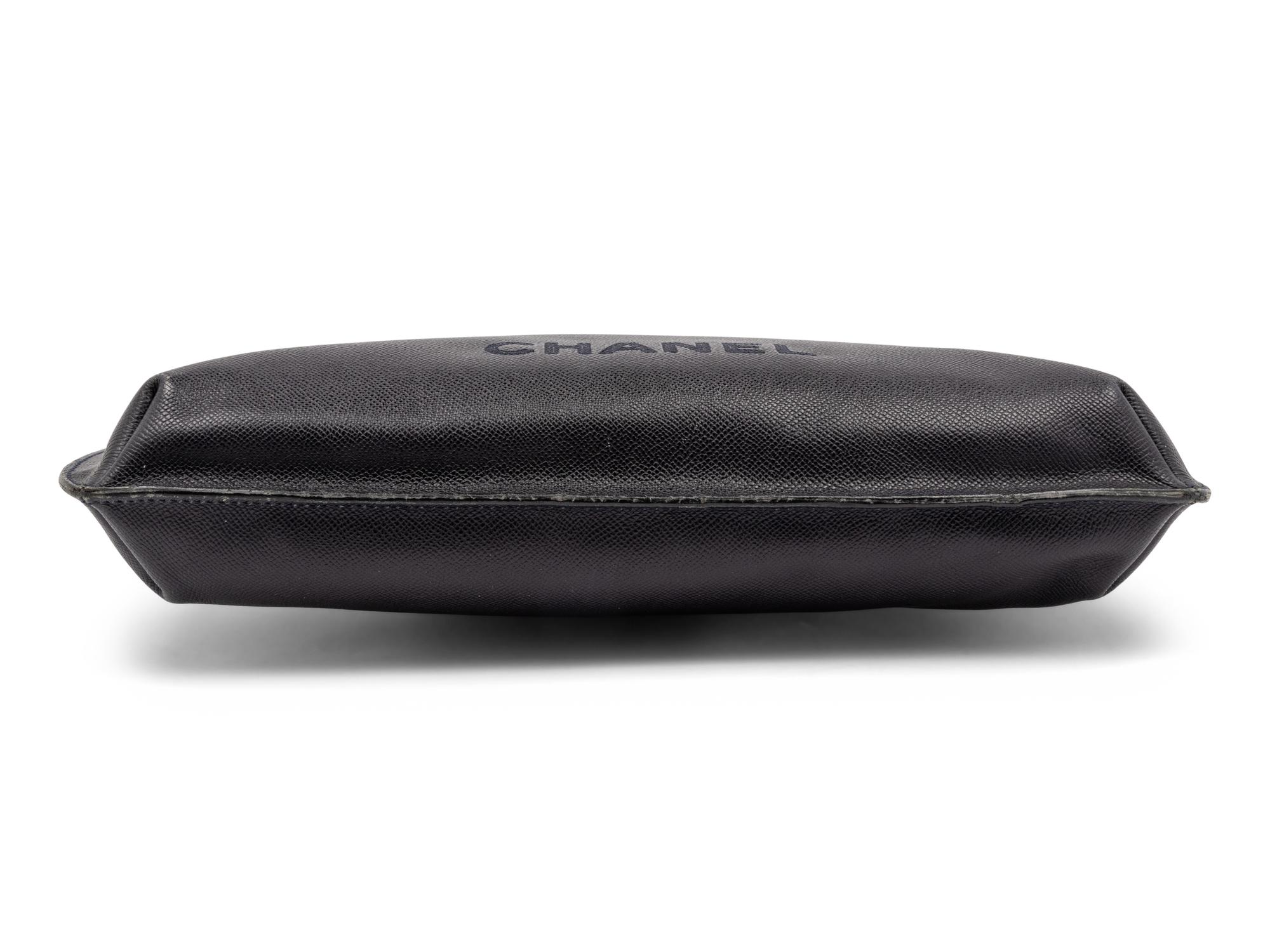 Chanel Black Leather Shoulder Bag, 1997-99