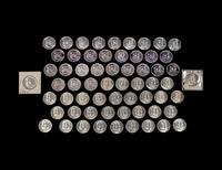 A Collection of Sixty-Two Benjamin Franklin Proof and Mint 50c Coins
