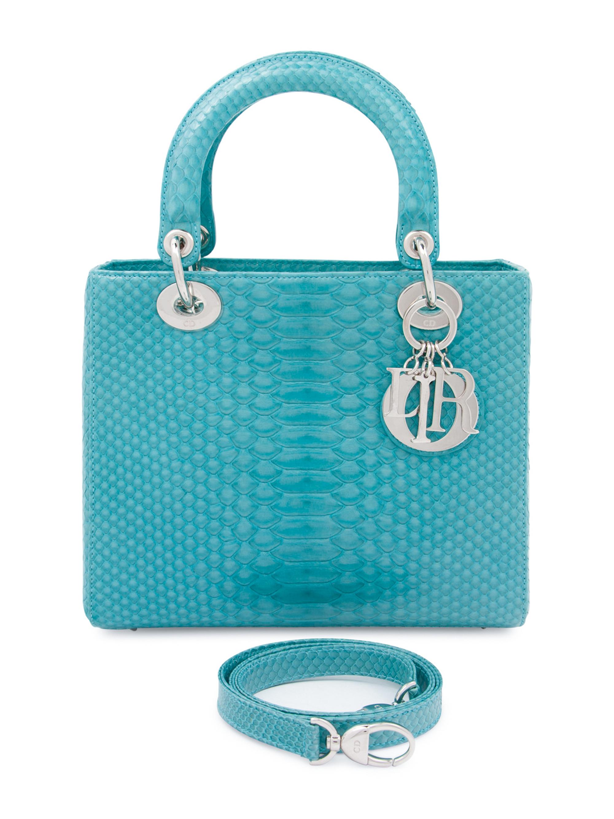 Christian Dior Light Blue Python Small Lady Dior Bag, 2011