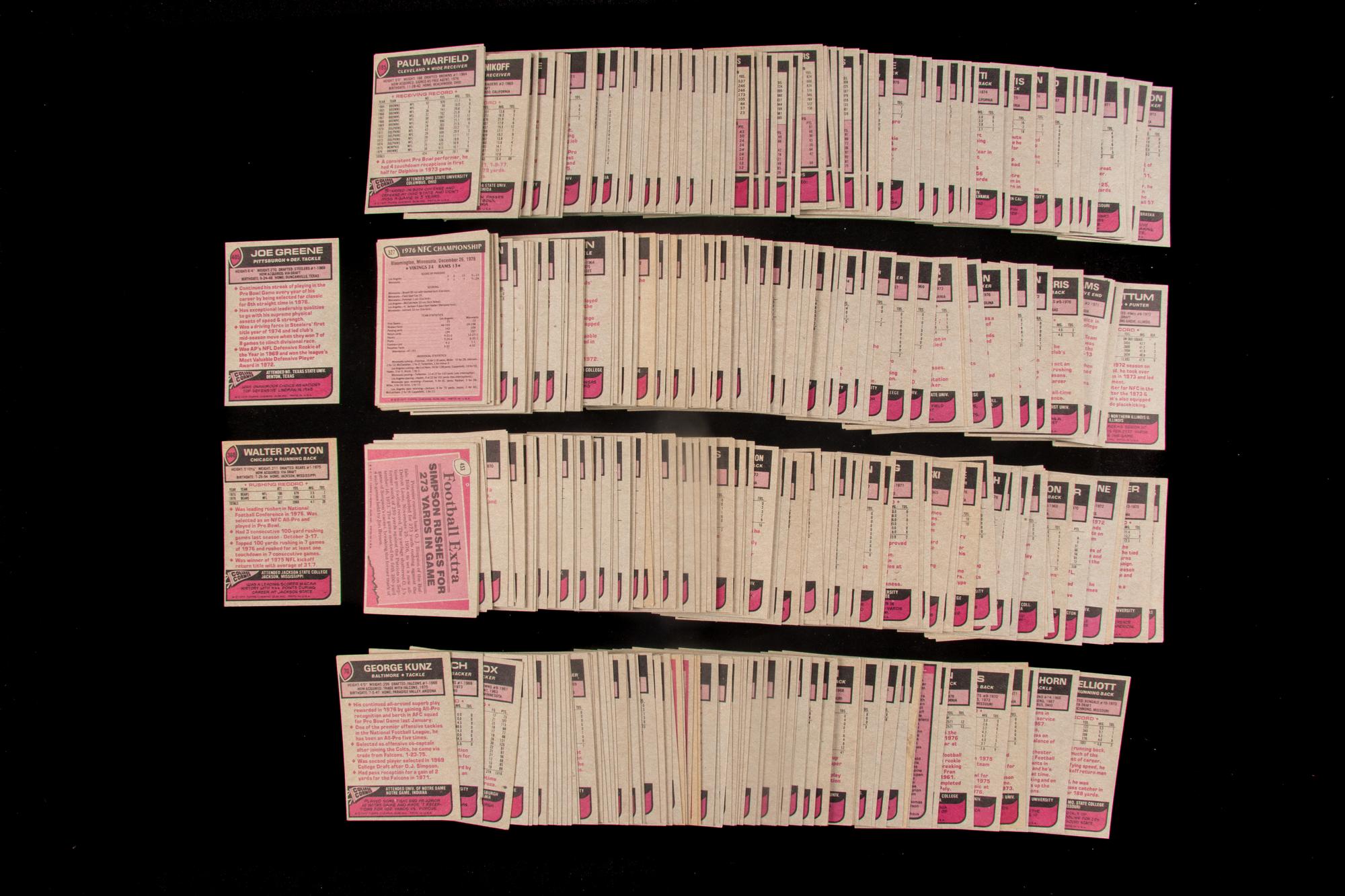 A Collection of 1977 Topps Football Cards