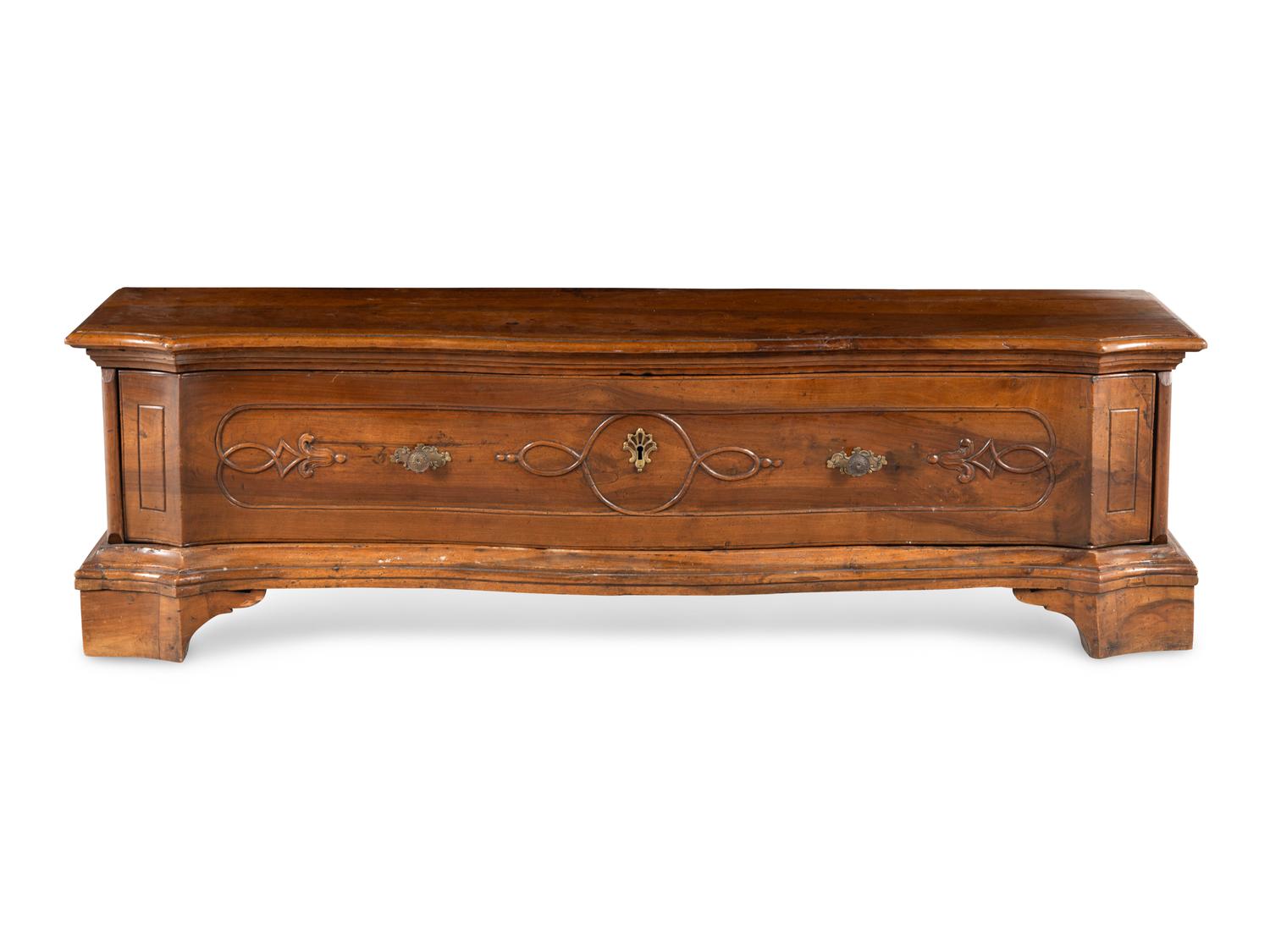 A French Provincial Style Walnut Low Chest