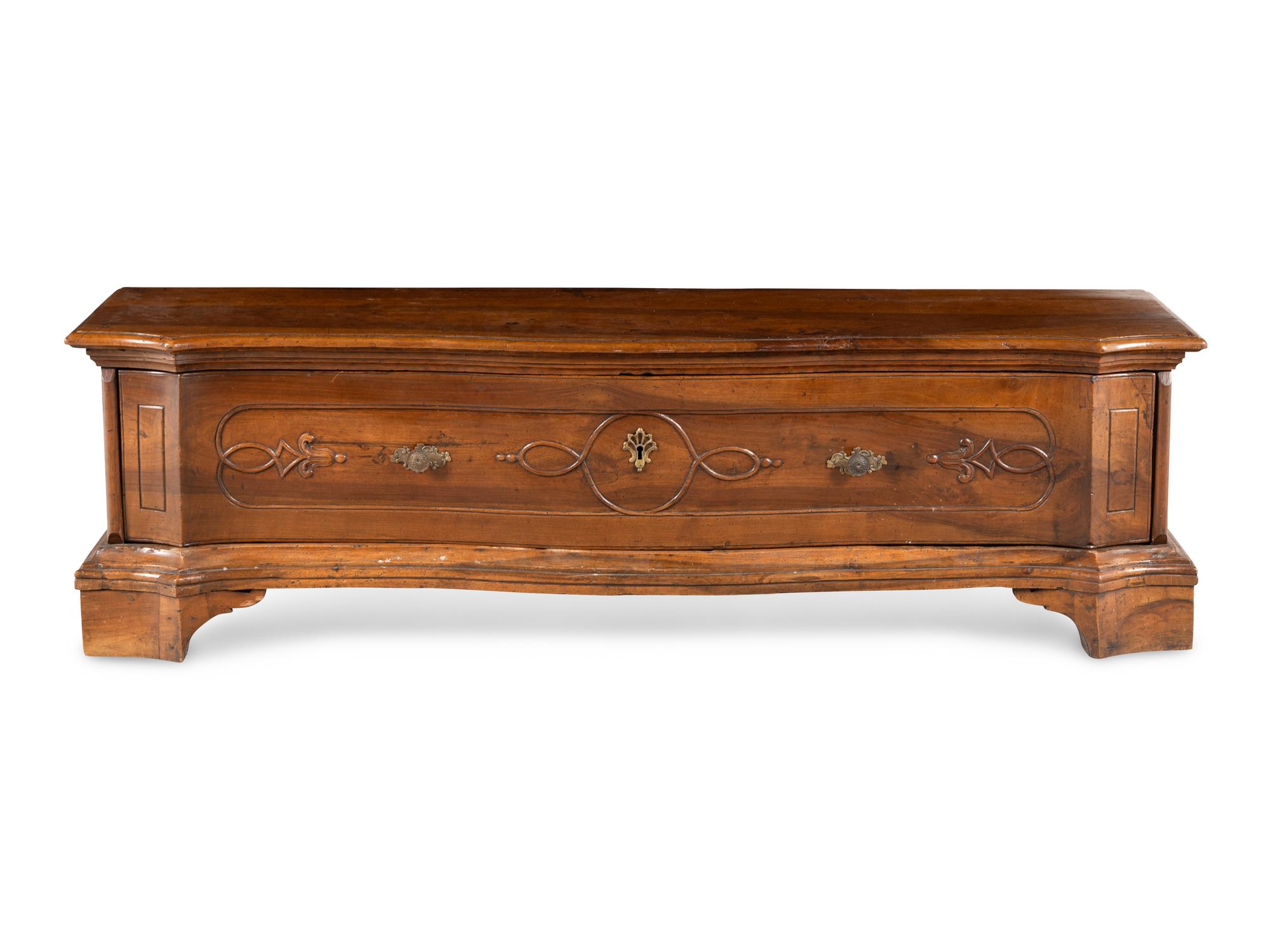 A French Provincial Style Walnut Low Chest