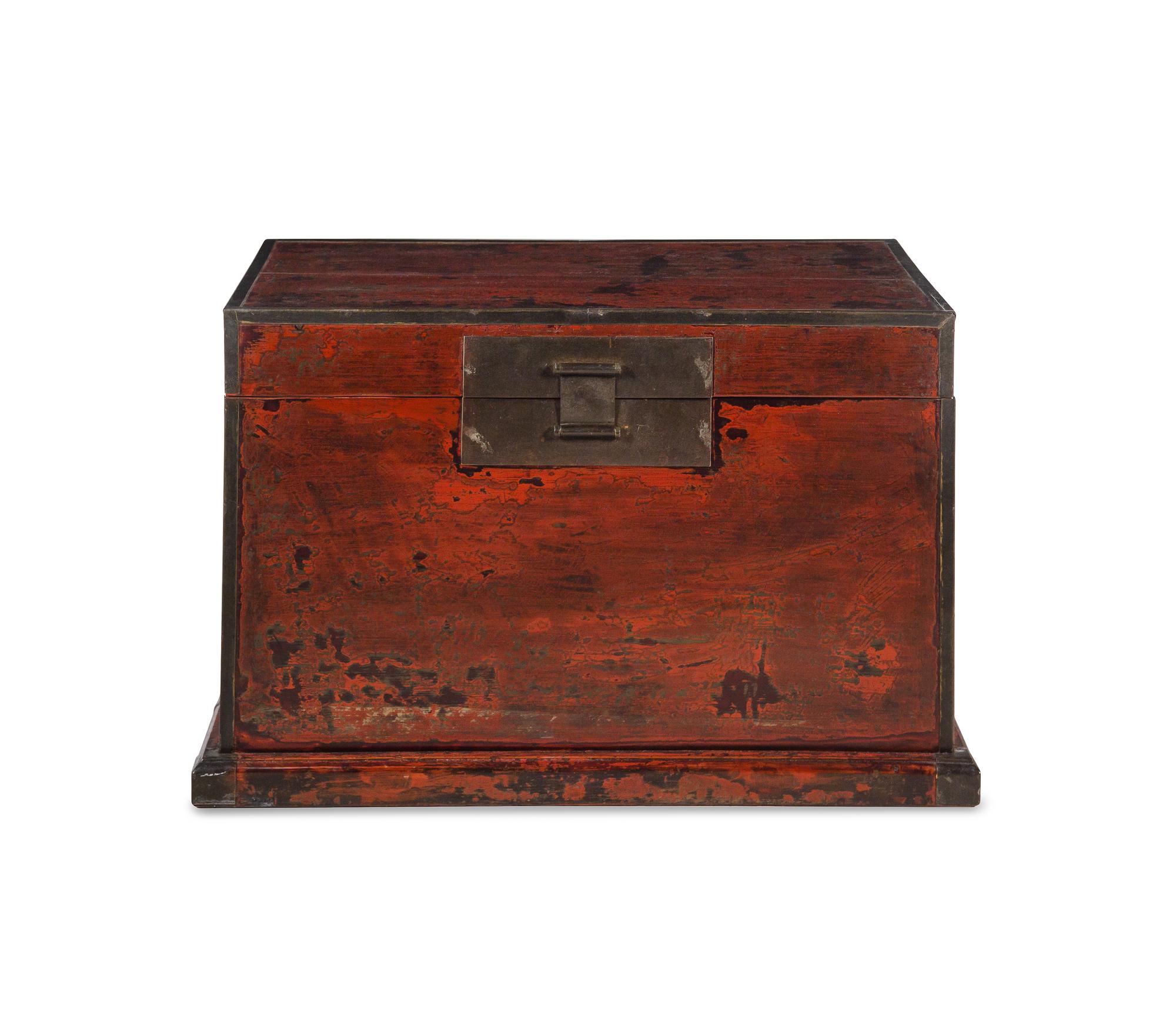 A Red Lacquered Storage Chest and Stand, Yixiang