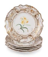 An Assembled English Porcelain Dessert Service