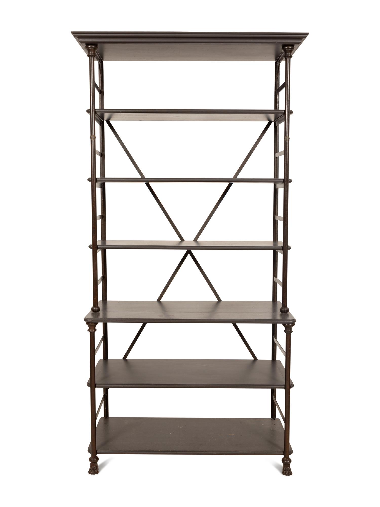A French Oak and Iron Bookcase by Au Petit Parisien