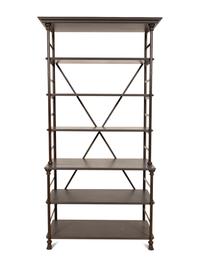 A French Oak and Iron Bookcase by Au Petit Parisien
