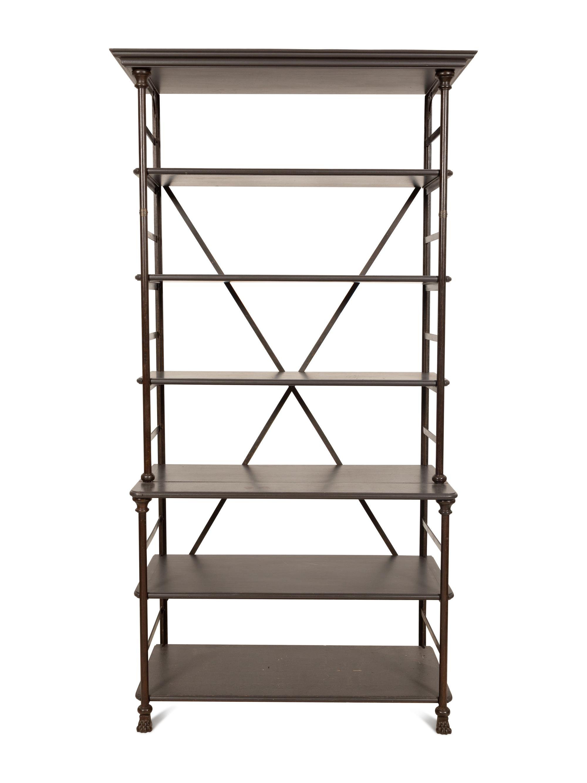 A French Oak and Iron Bookcase by Au Petit Parisien