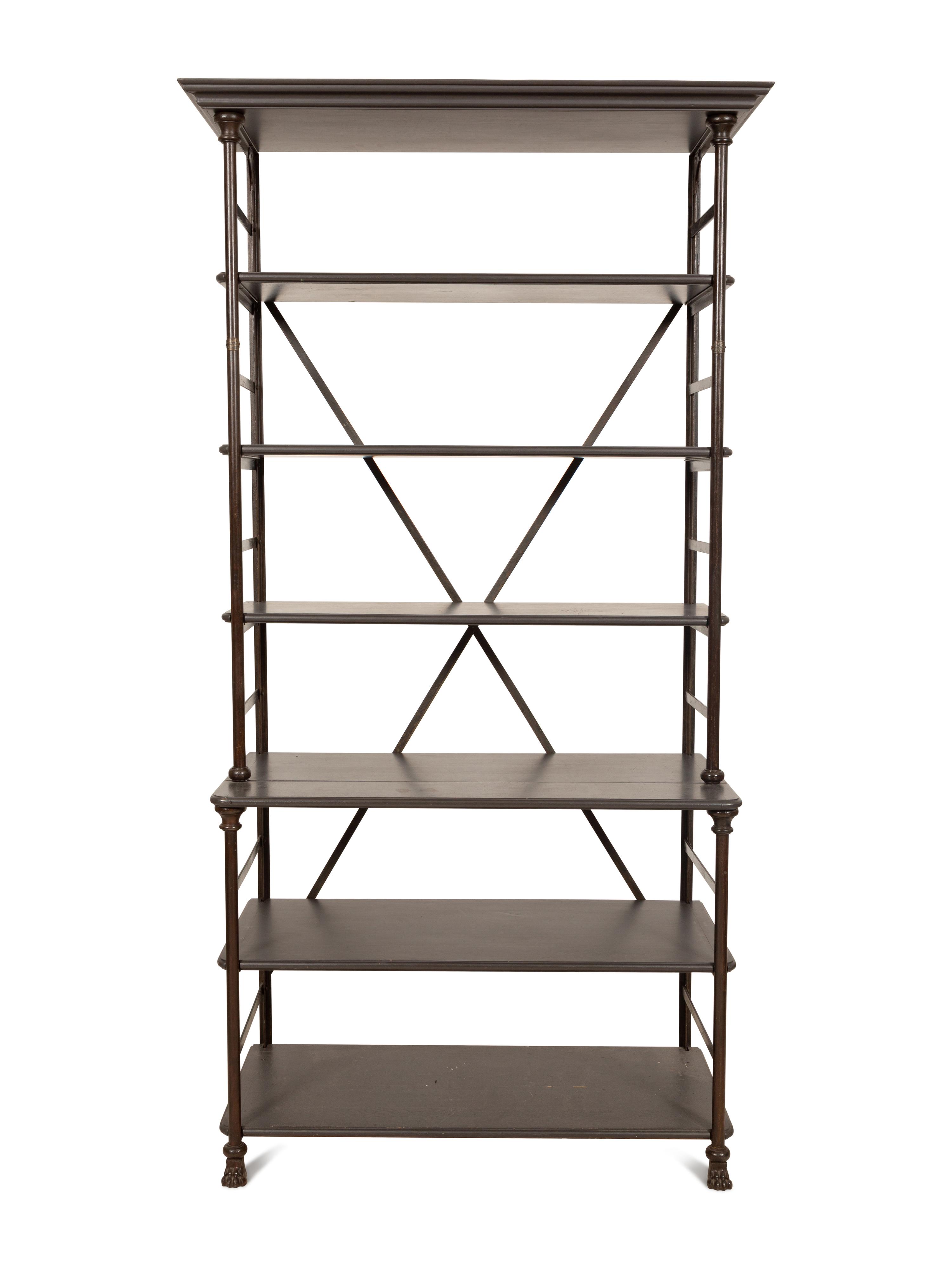 A French Oak and Iron Bookcase by Au Petit Parisien
