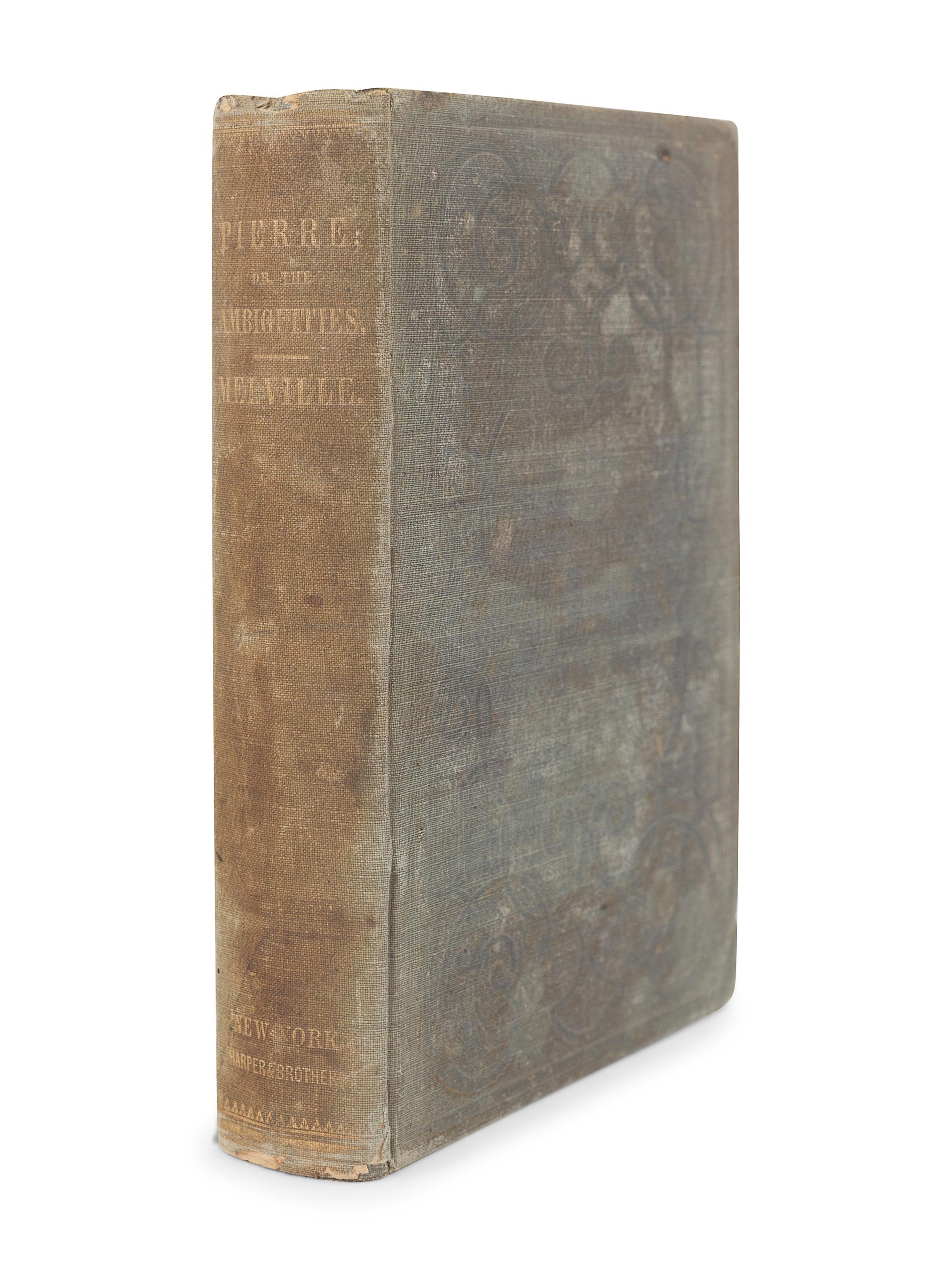 MELVILLE, Herman (1819-1891). Pierre; or, the Ambiguities . New York: Harper & Brothers, 1852.