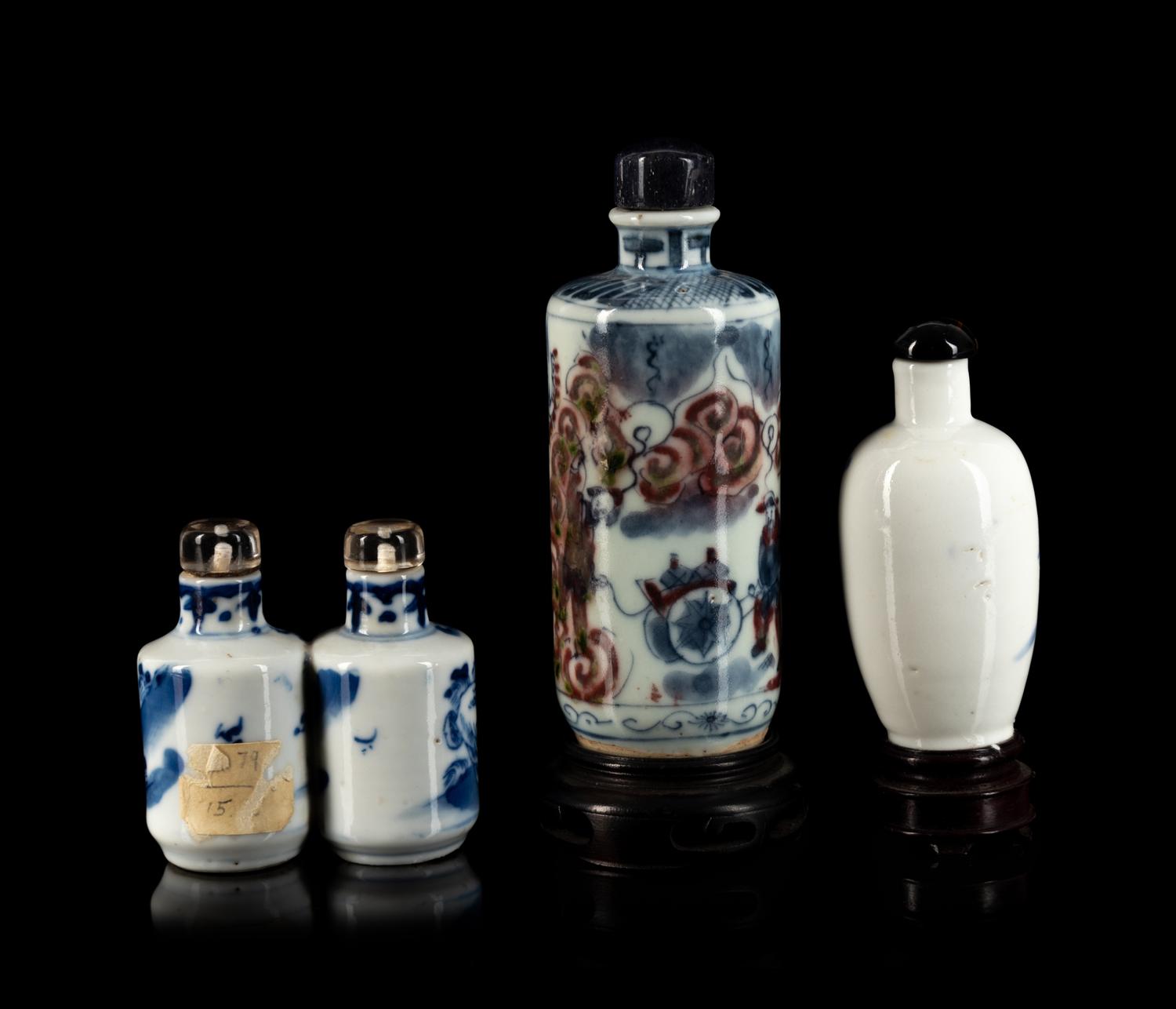 Three Chinese Porcelain Snuff Bottles