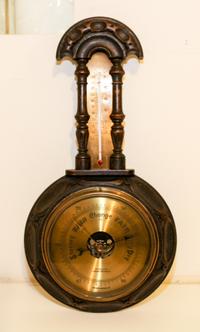 An English Aneroid Barometer Height 19 inches.