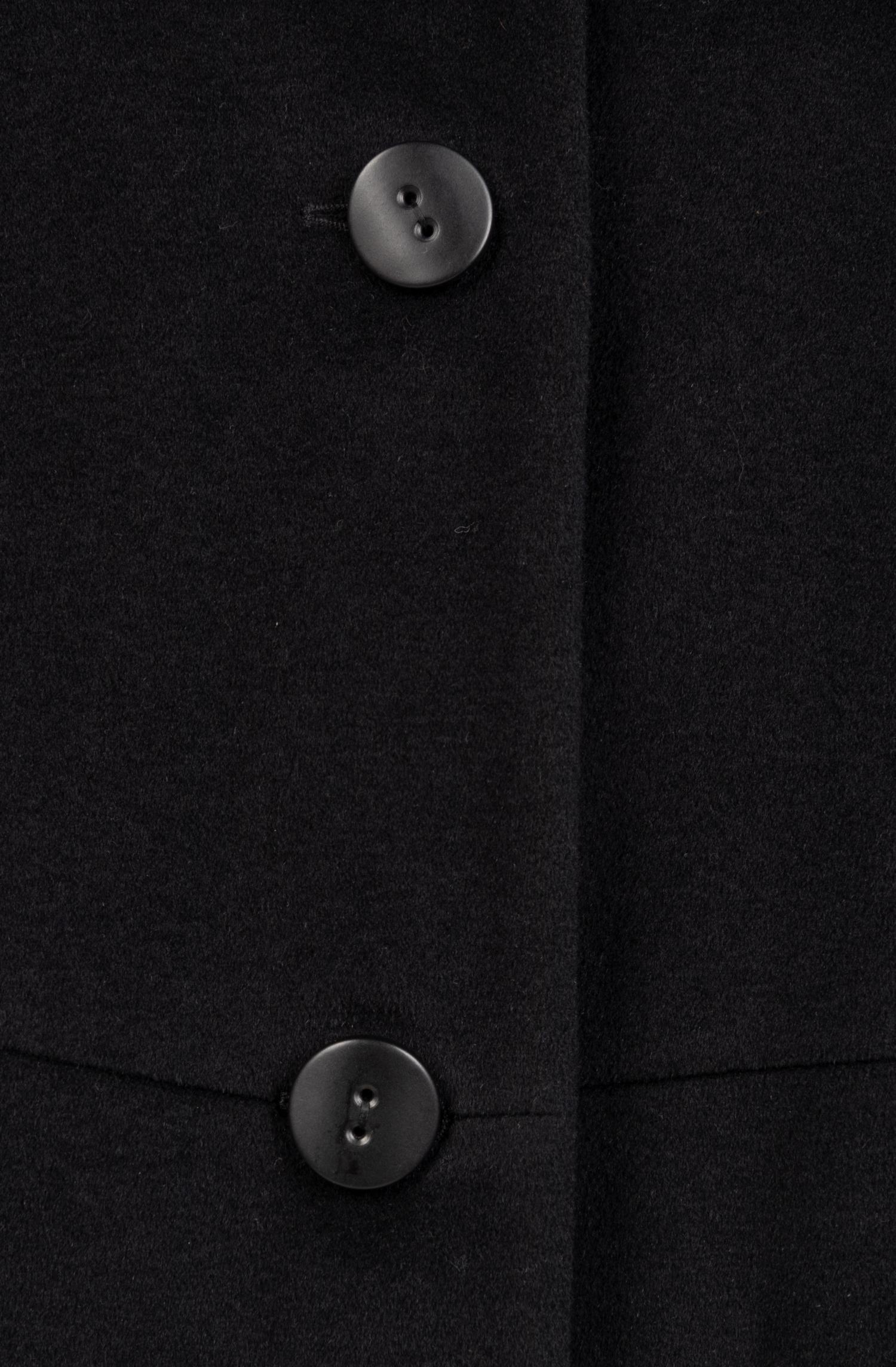 Dejac Black Cashmere Wool Coat with Scarf, 2010s