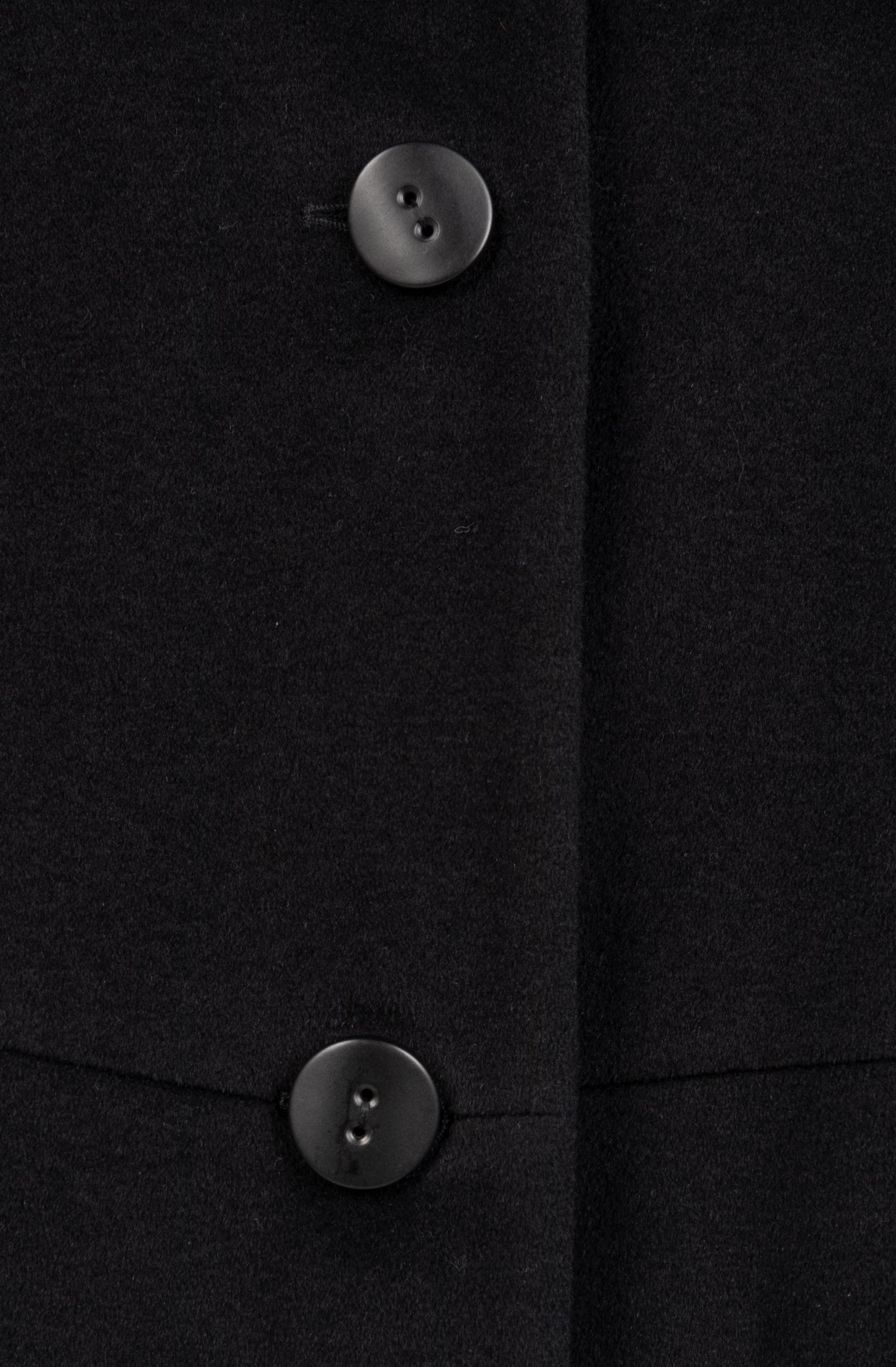 Dejac Black Cashmere Wool Coat with Scarf, 2010s