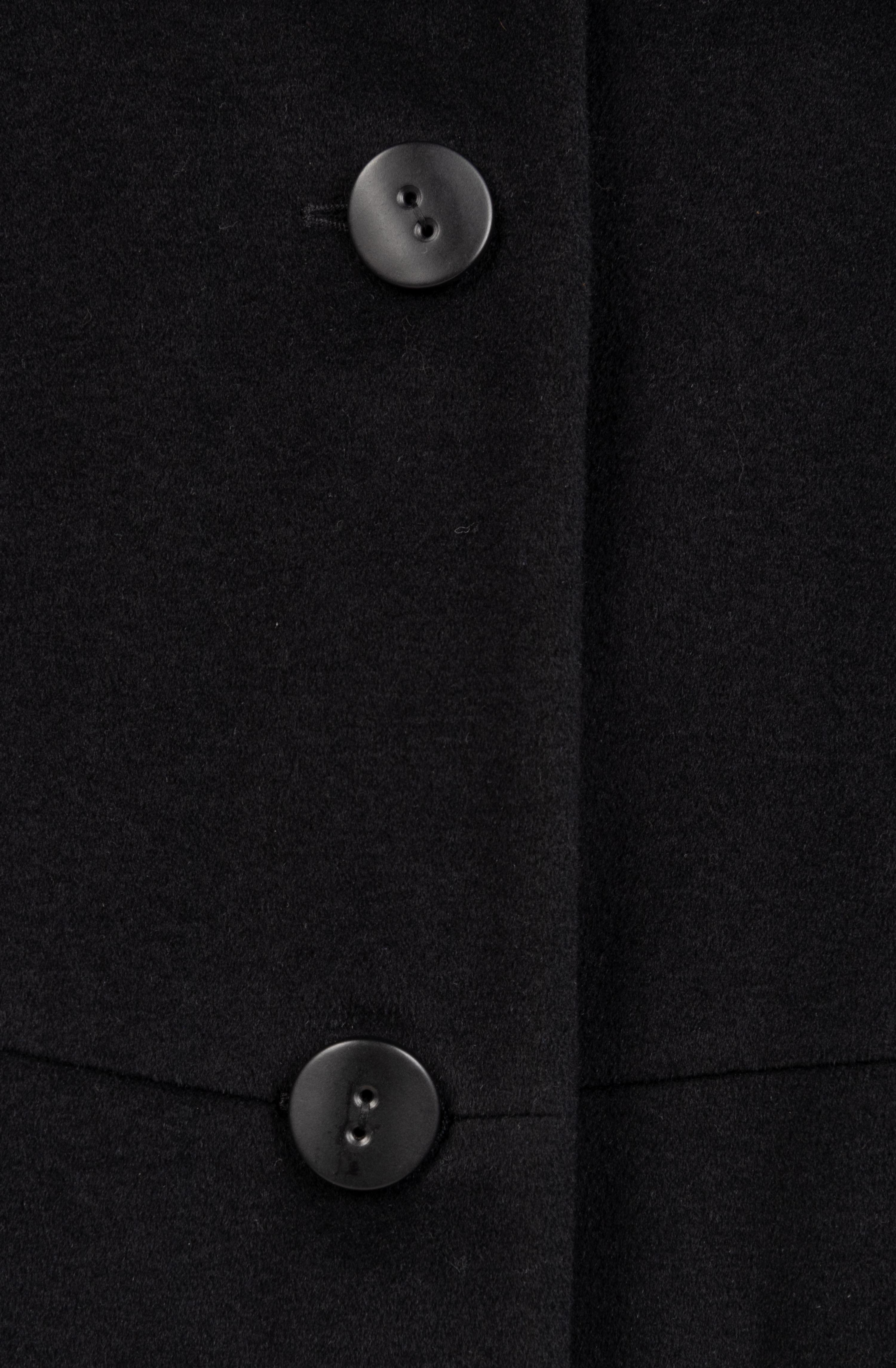 Dejac Black Cashmere Wool Coat with Scarf, 2010s