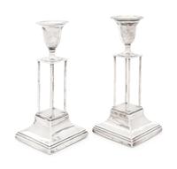 A Pair of George III Silver Candlesticks