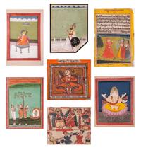 Seven Indian Miniature Paintings