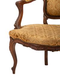 Four French Louis Philippe Walnut Chairs