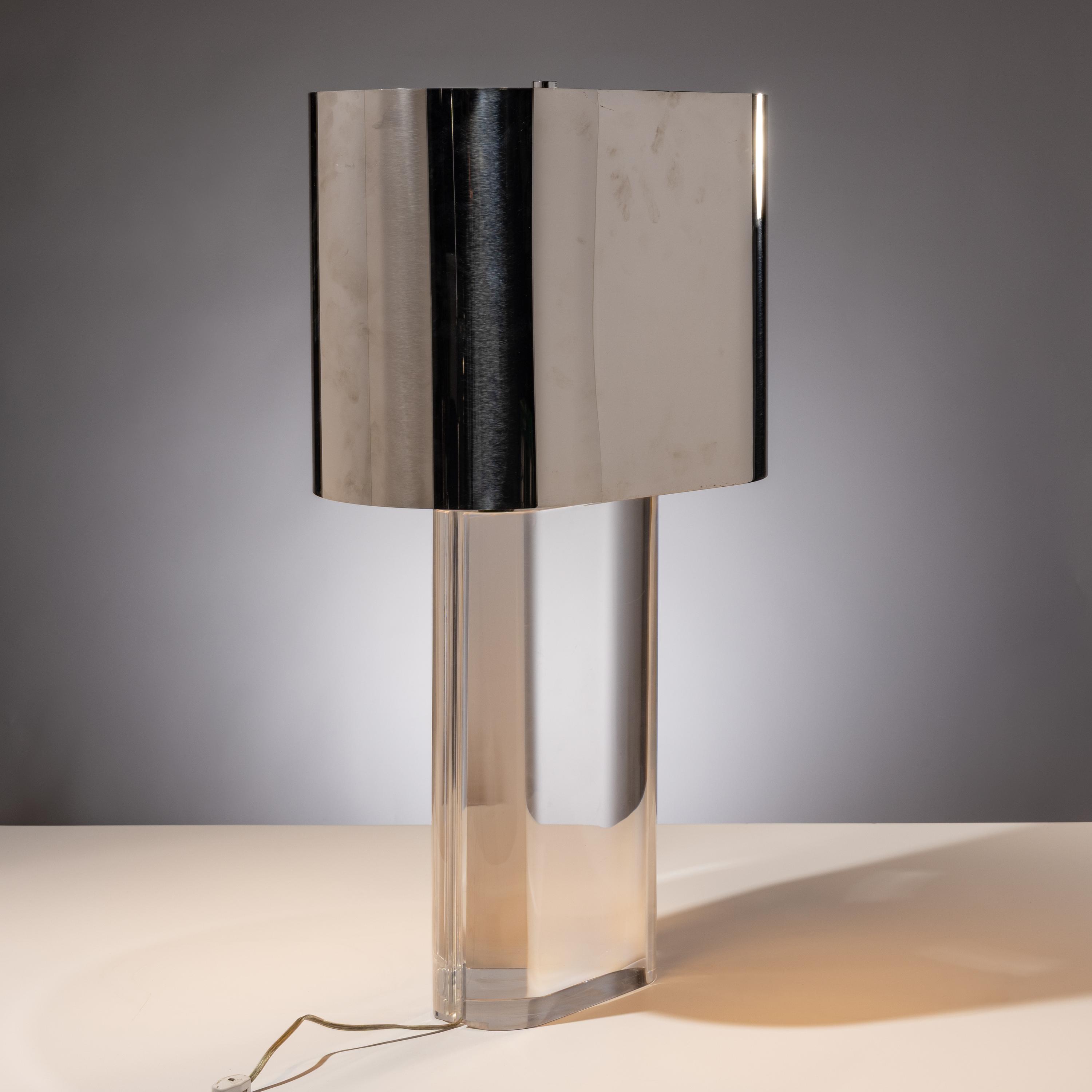 Karl Springer (German-American, 1931–1991) — Lucite Table Lamp