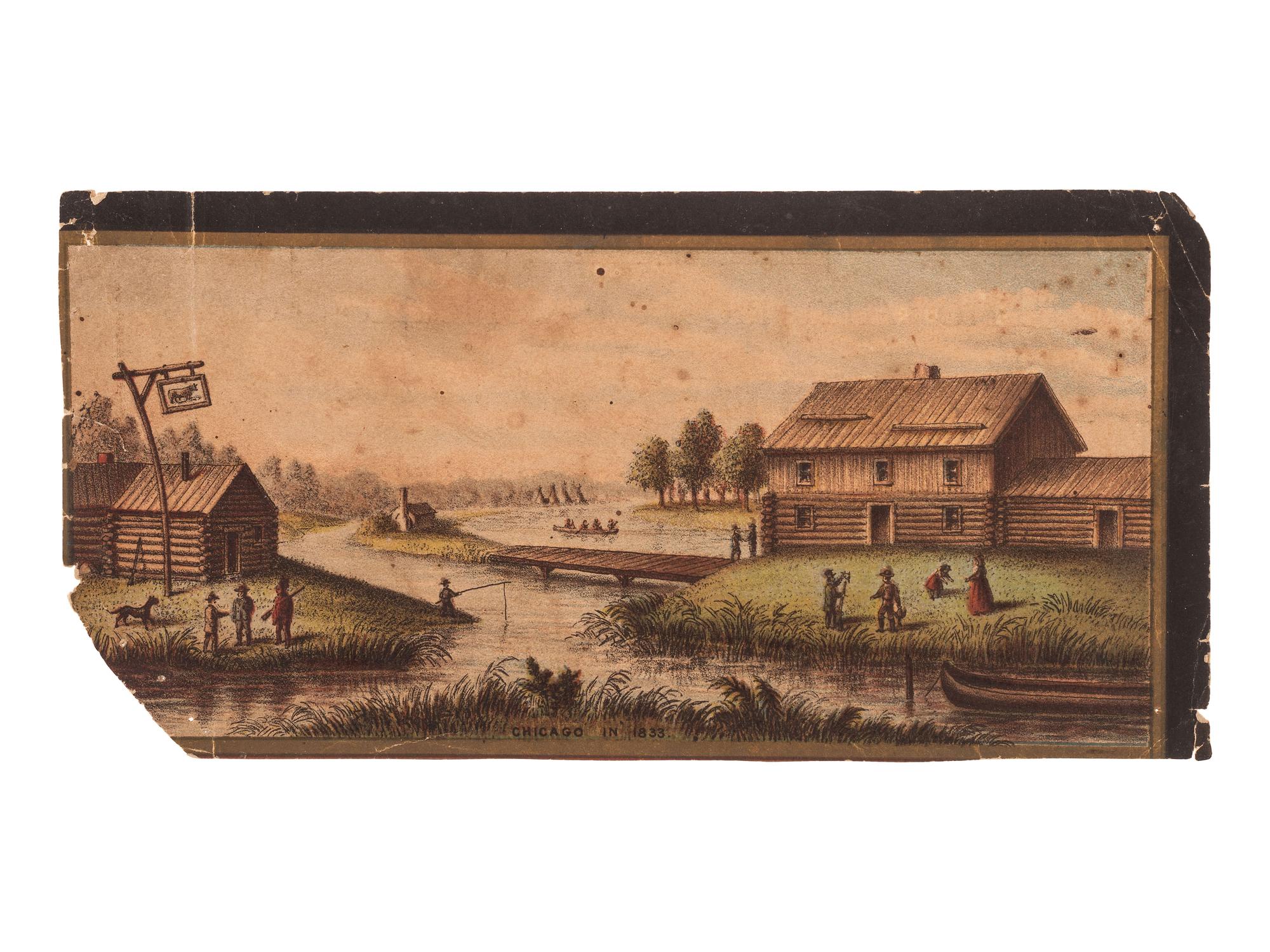 [CHICAGO] -- [FORT DEARBORN]. A group of documents and ephemera related to soldiers and civilians associated with Fort Dearborn, including:
