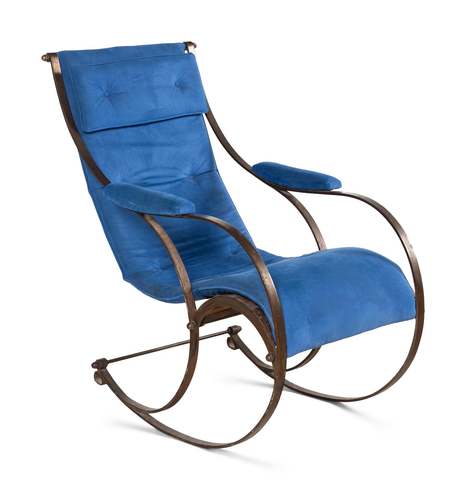 A Victorian Steel 'Nautilus' Rocking Chair