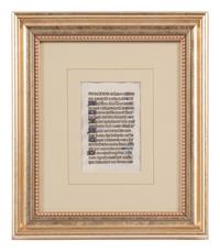 A Group of Book of Hours Leaves on Vellum