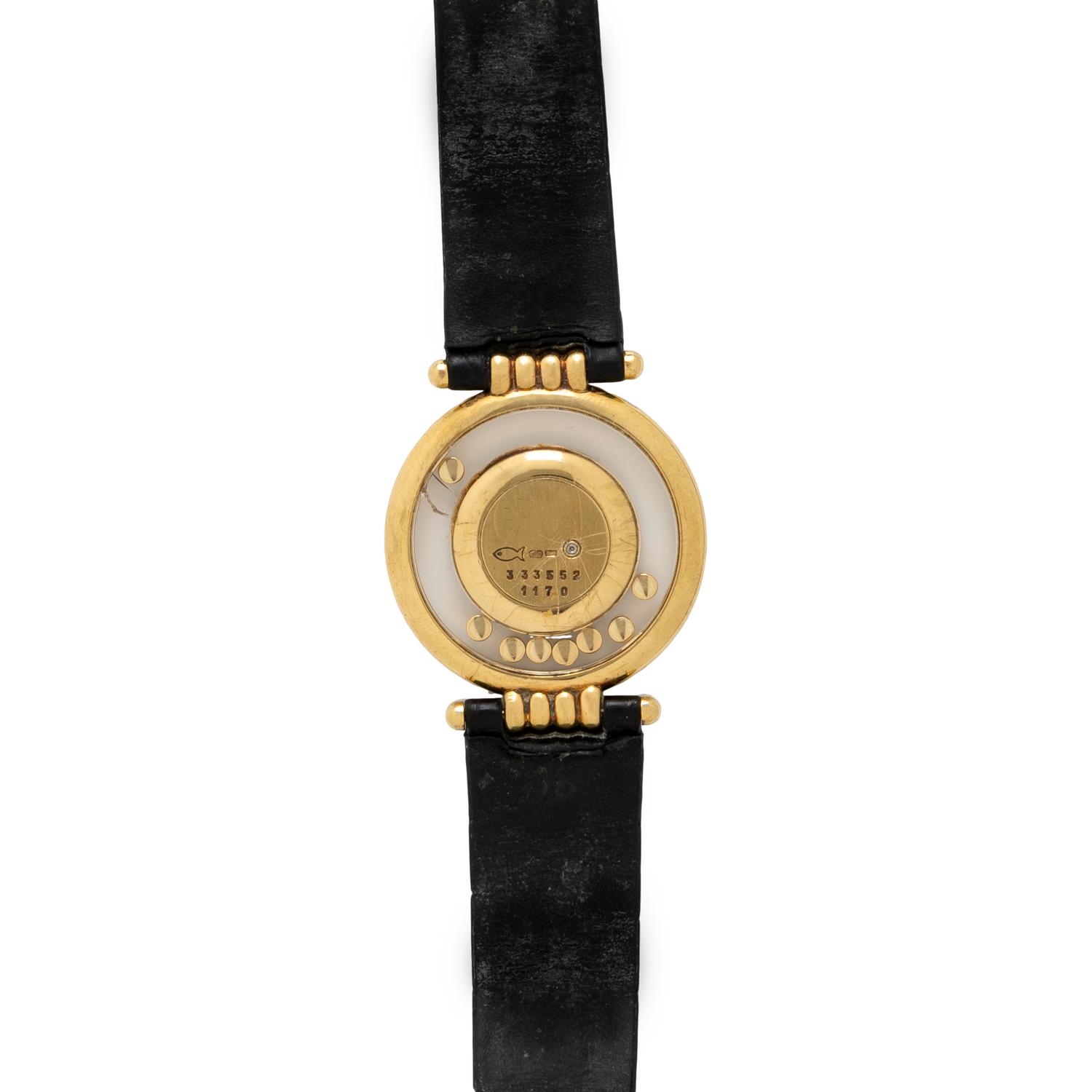CHOPARD, YELLOW GOLD AND DIAMOND 'HAPPY DIAMONDS' WATCH