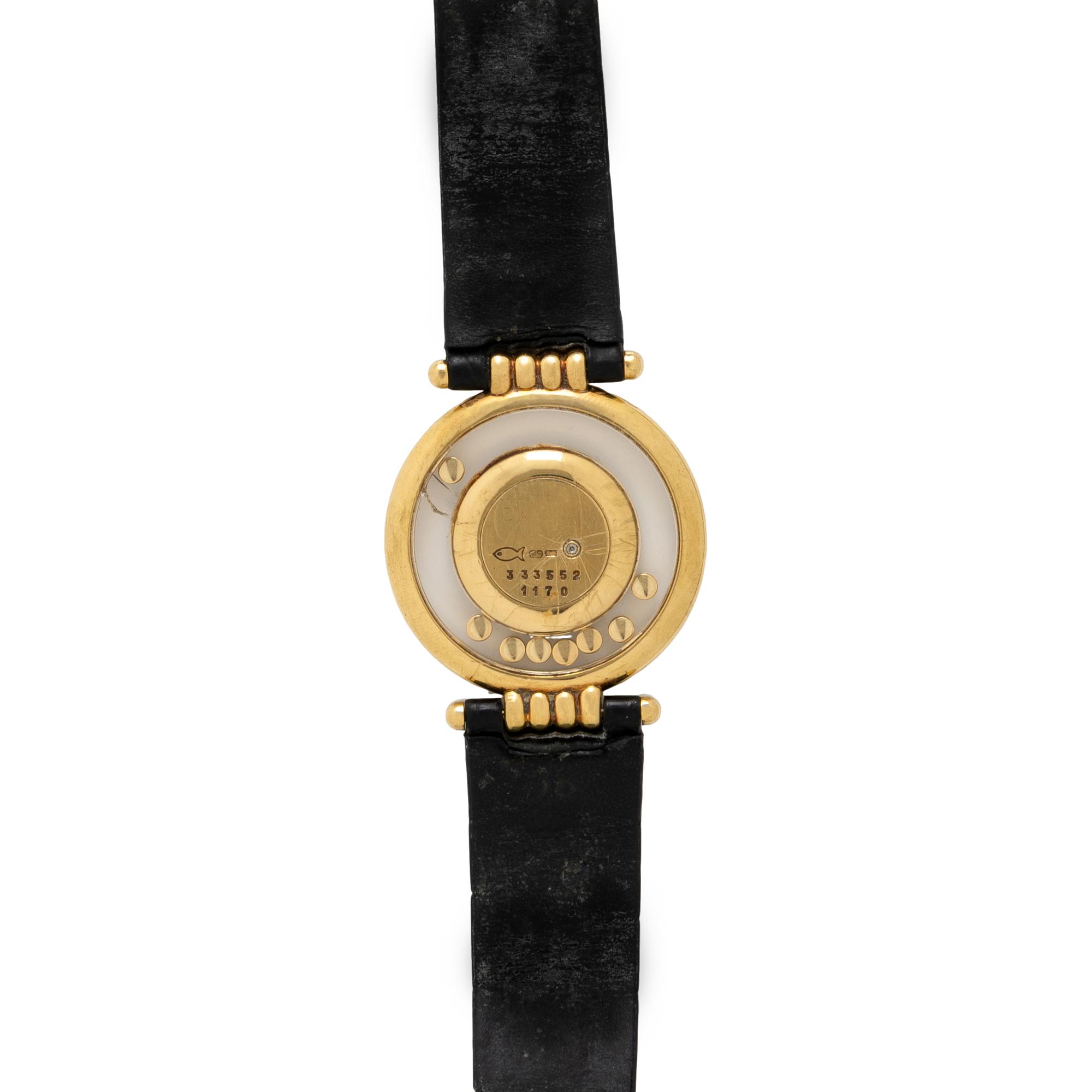 CHOPARD, YELLOW GOLD AND DIAMOND 'HAPPY DIAMONDS' WATCH