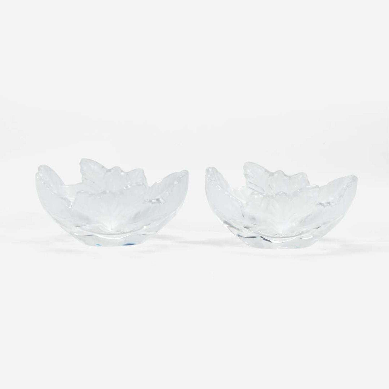 A group of four Lalique crystal bowls late 20th century