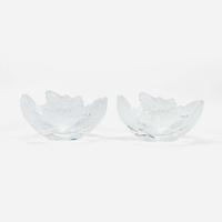 A group of four Lalique crystal bowls late 20th century