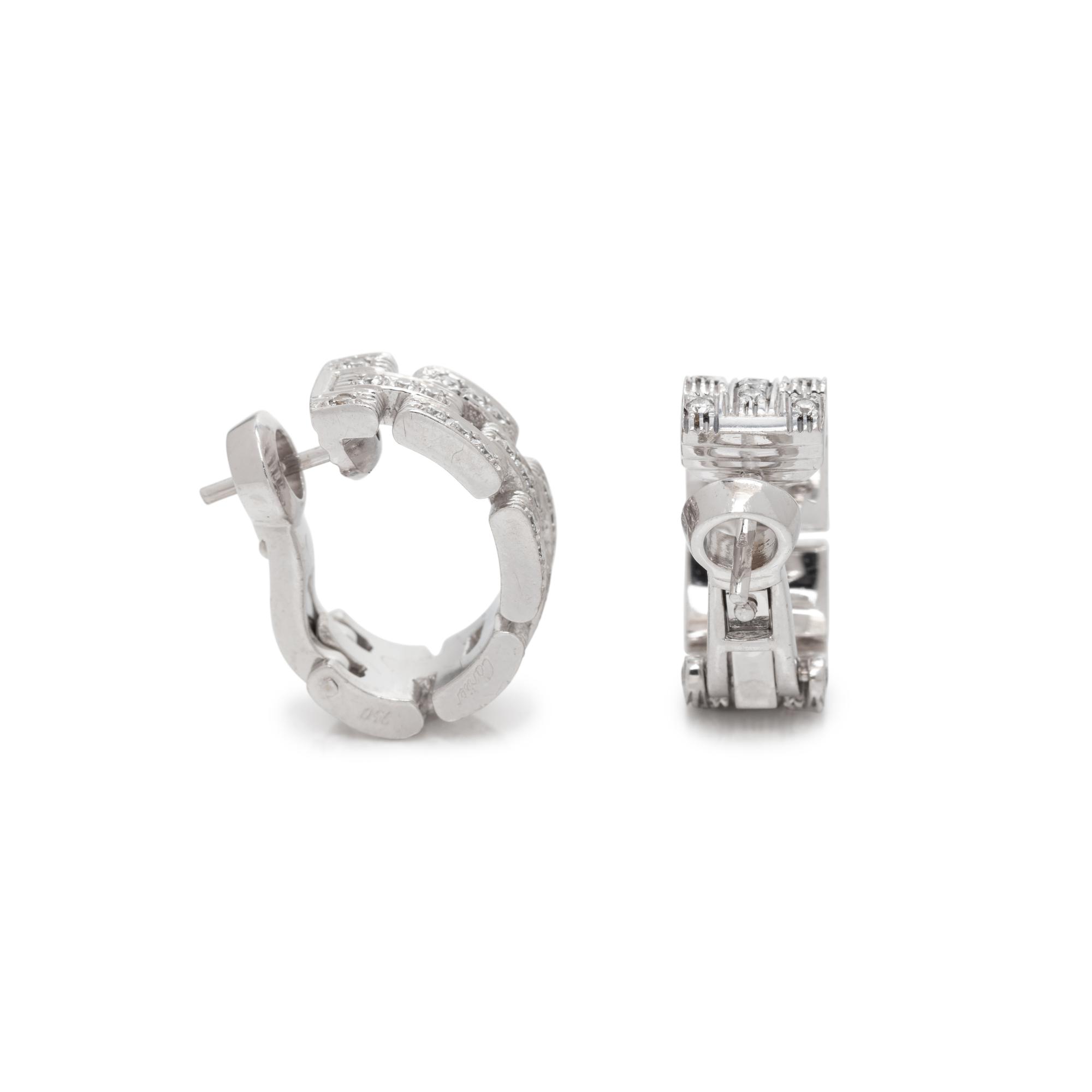 CARTIER, DIAMOND 'MAILLON PANTHÈRE' EARCLIPS