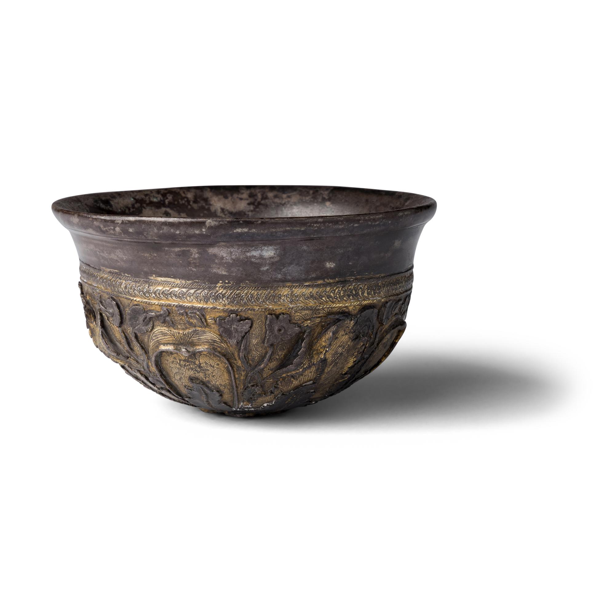 A Hellenistic Gilt-Silver Bowl with Acanthus Scrolls