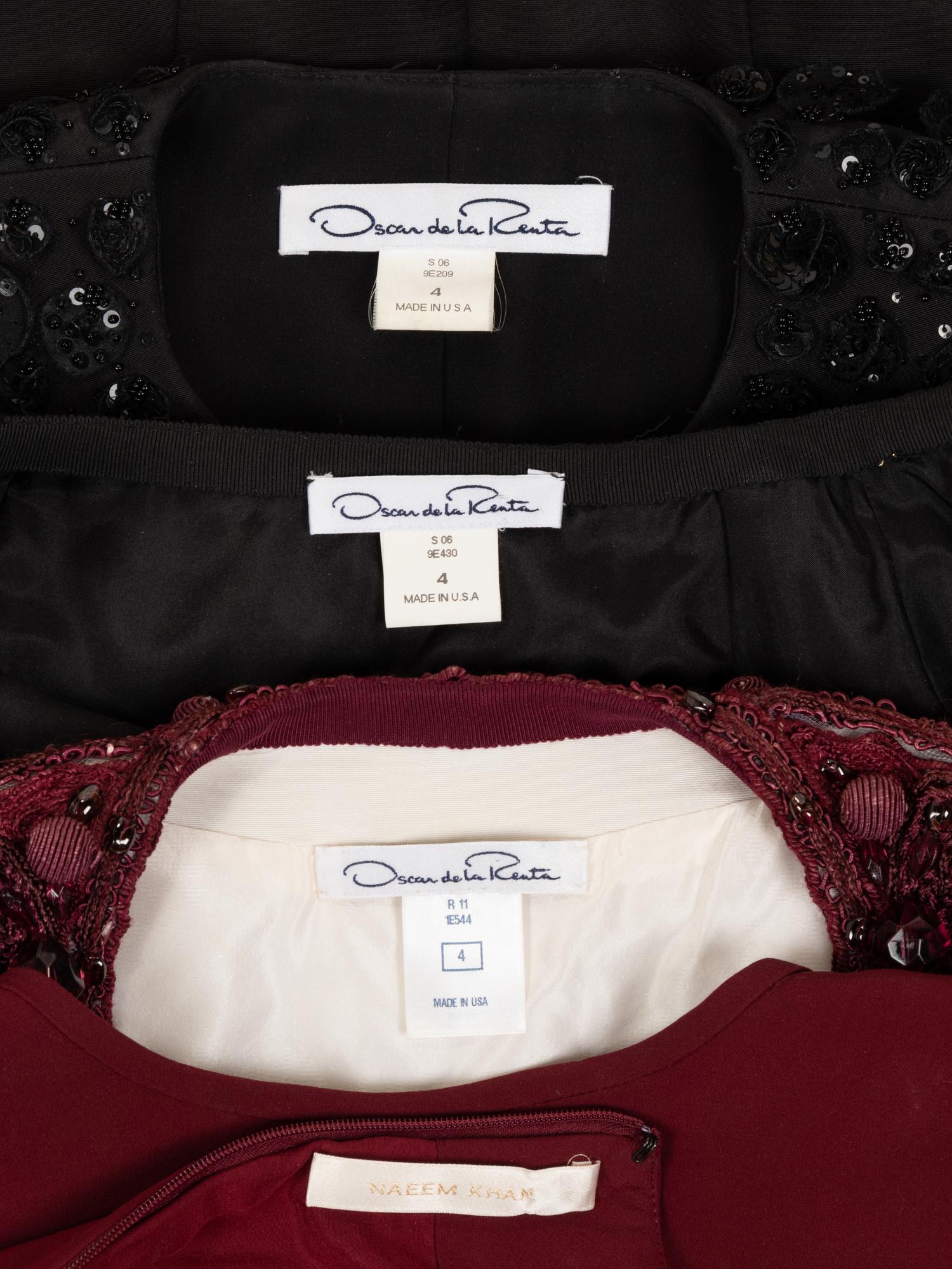 Two Oscar de la Renta Embellished Pieces and One Naeem Khan Ensemble, 2006-11