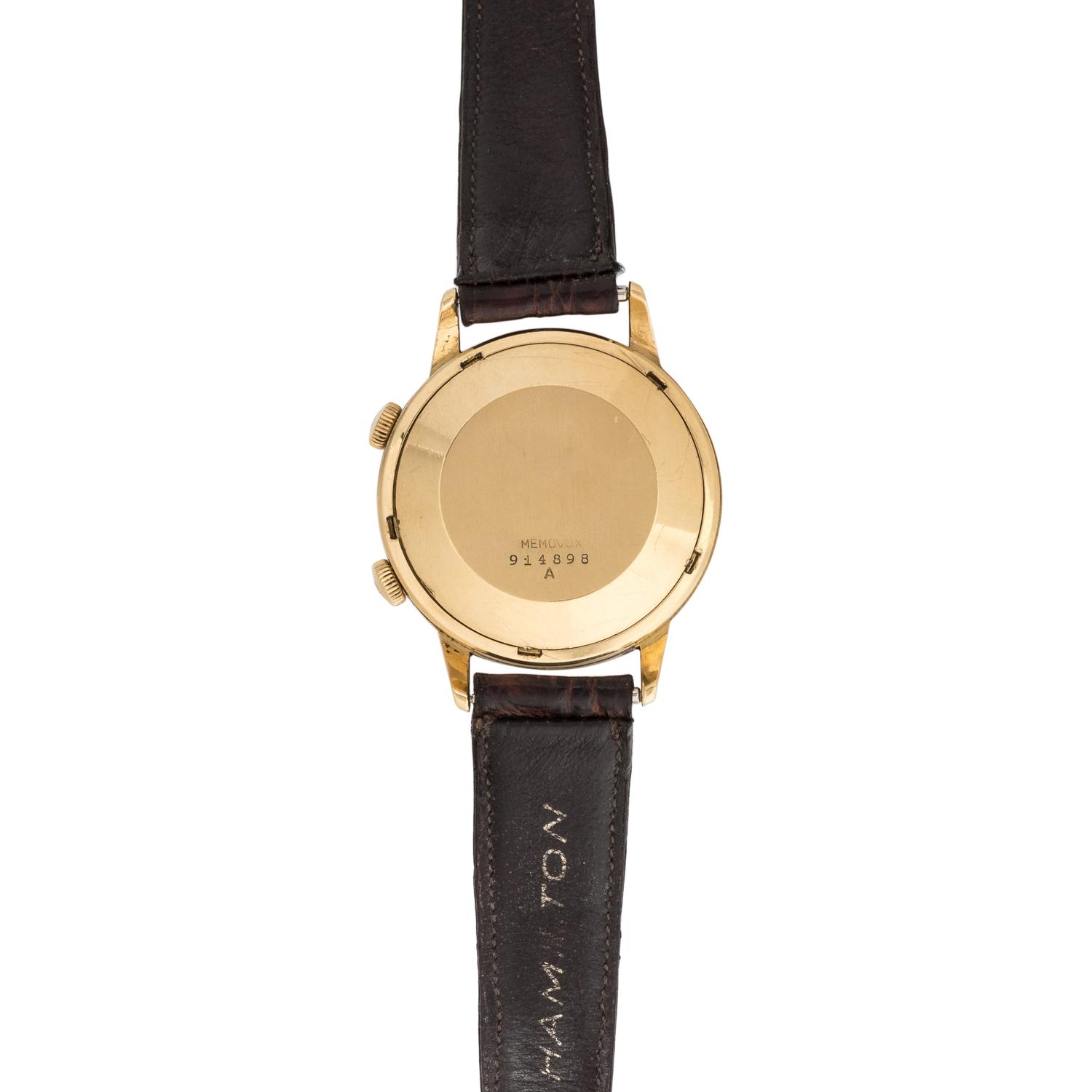 JAEGER-LeCOULTRE, MEMOVOX, 18K YELLOW GOLD ALARM WRISTWATCH