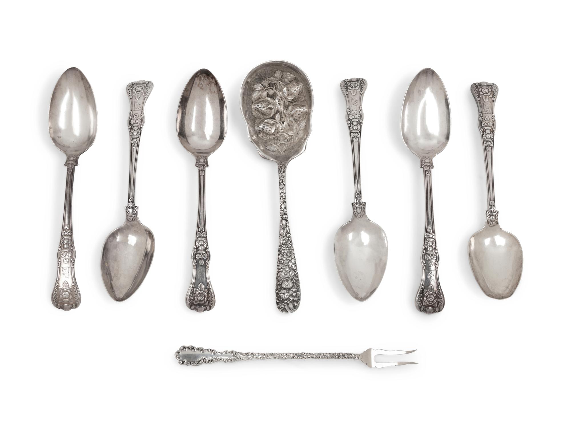 A Group of English and American Silver Serving Articles