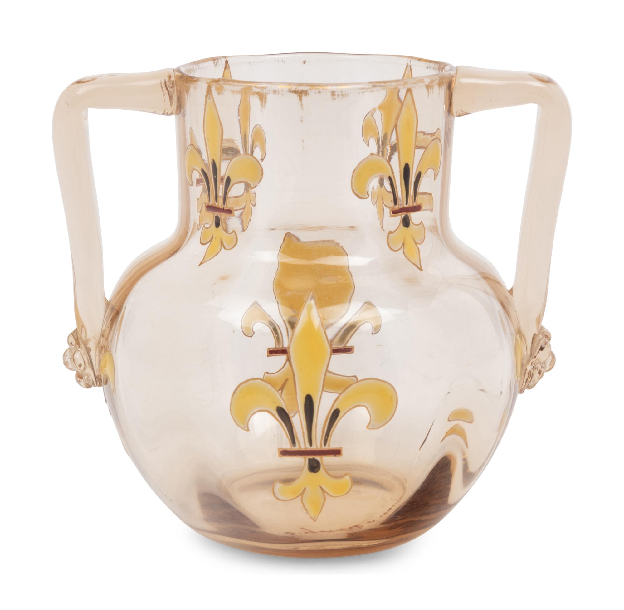 A Gallé Enameled Glass Vase