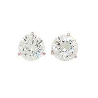DIAMOND AND WHITE GOLD STUD EARRINGS