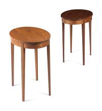 Pair of Occasional Tables Minimus – Oval , 2009 Thos. Moser Cabinetmakers, Auburn, Maine