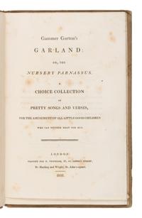 [Ritson, Joseph (editor, 1752-1803) and Francis Douce (compiler, 1757-1834). Gammer Gurton's Garland: or, the Nursery Parnassus . London: Harding and Wright, 1810.