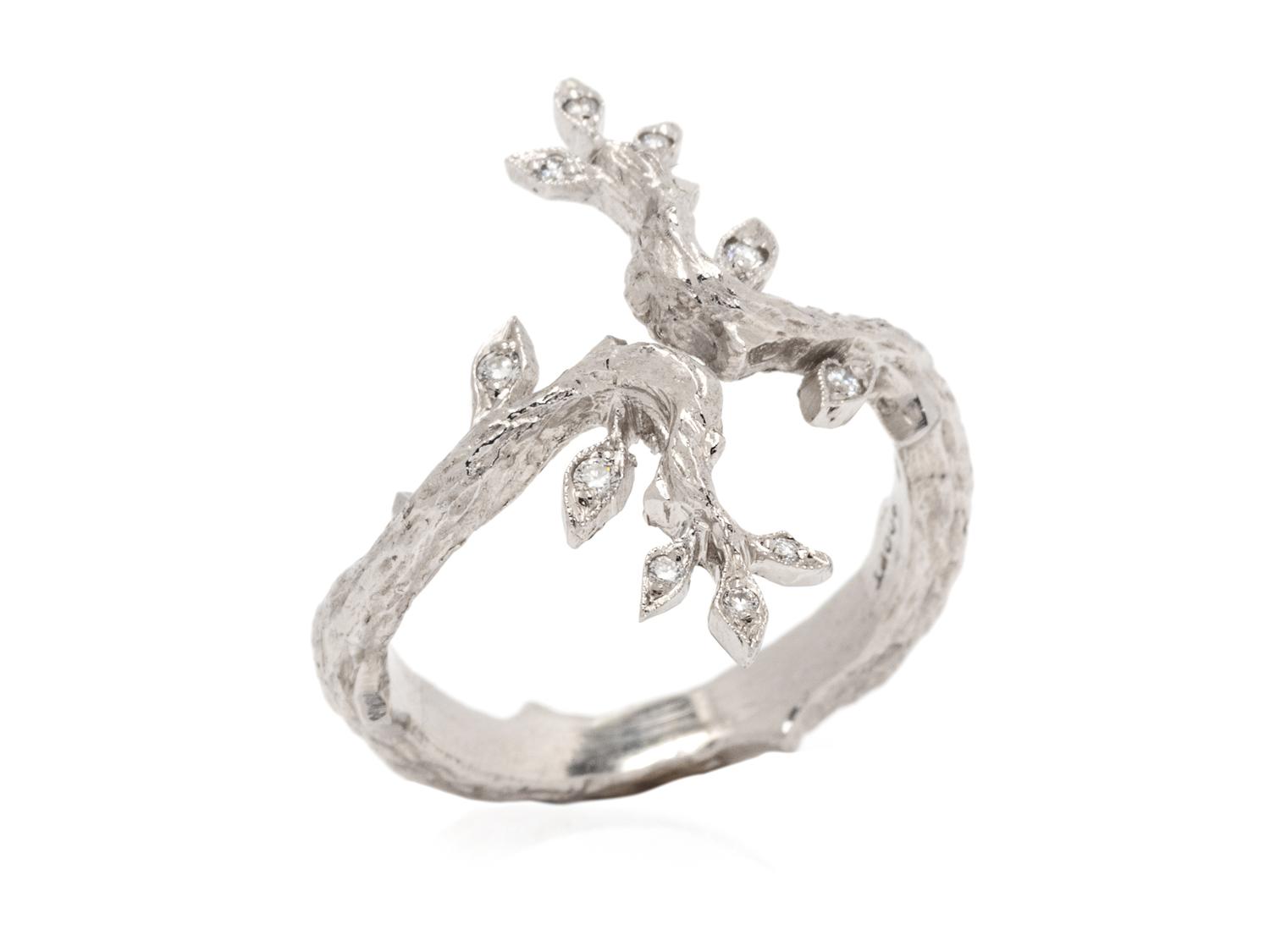 A Platinum and Diamond 'Branch' Ring, Cathy Waterman,